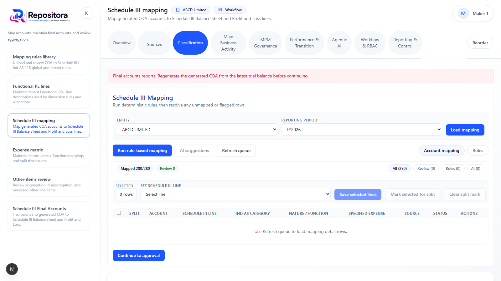 Designing A Dimensional Trial Balance For Modern Reporting application screenshot