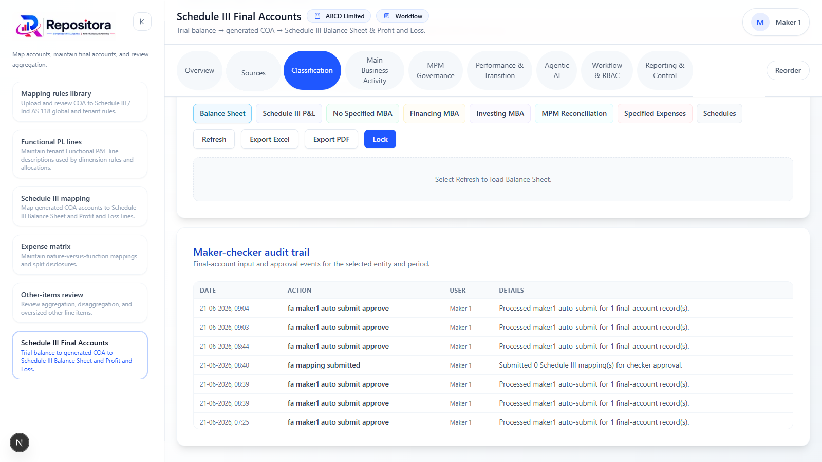 Specified Expense Disclosures: Why Function-Based P&L Needs More Detail application screenshot