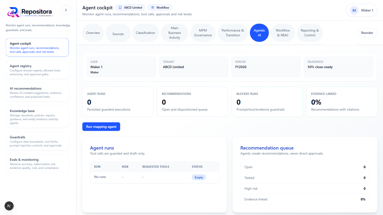 AI-Assisted Reporting Without Losing Human Control application screenshot